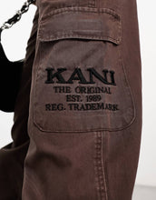 Load image into Gallery viewer, Karl Kani retro wide leg cargo trousers washed brown