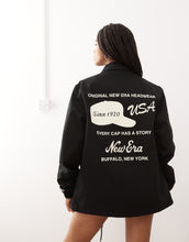 Load image into Gallery viewer, New Era motif back coach jacket black