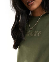 Load image into Gallery viewer, BOSS logo midi sweat dress khaki