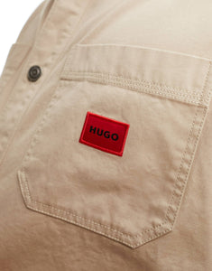 HUGO Erato oversized shirt beige
