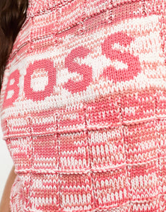 BOSS ORANGE vest washed red