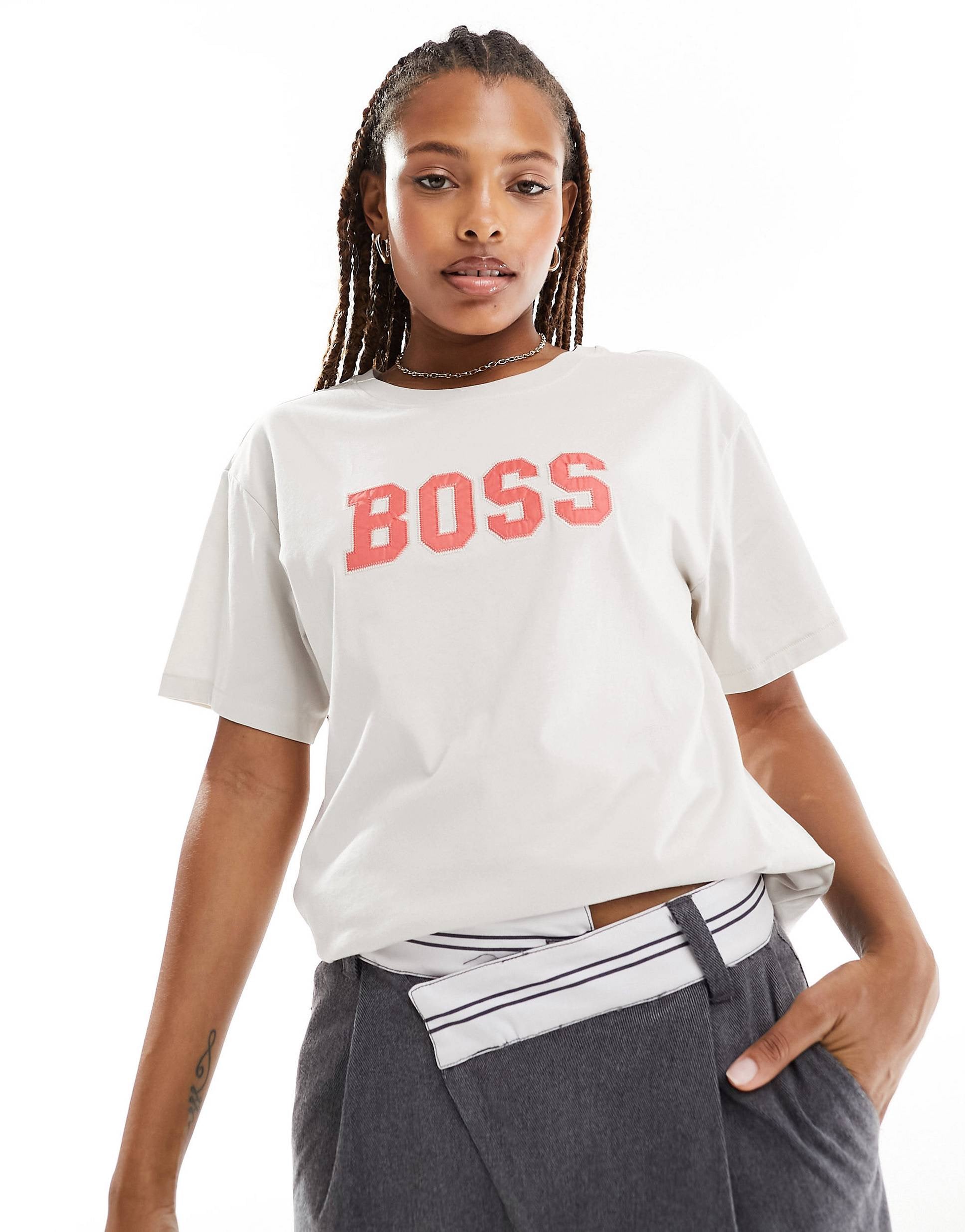 BOSS bold logo t-shirt off white