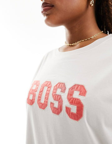 BOSS bold logo t-shirt off white