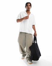 Load image into Gallery viewer, BOSS Orange waffle short sleeve shirt relaxed fit stone