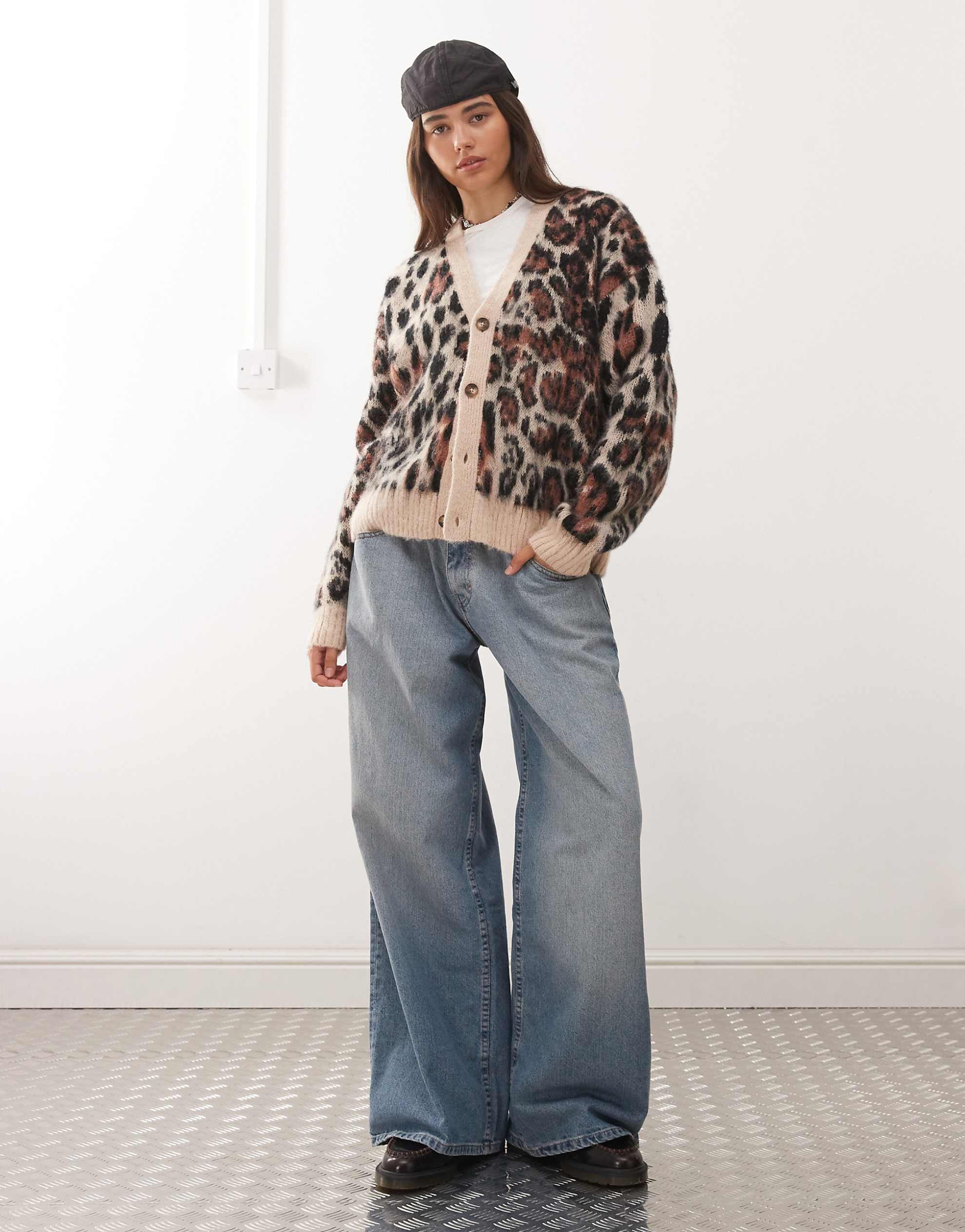 Reclaimed Vintage boxy v-neck cardigan