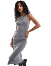 Load image into Gallery viewer, Pieces knitted midi dress roll neck jumper co-ord silver glitter