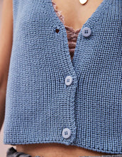 Load image into Gallery viewer, DESIGN knitted tank blue
