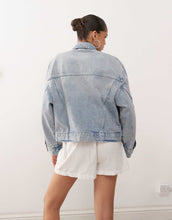Load image into Gallery viewer, Monki oversized denim jacket light blue wash