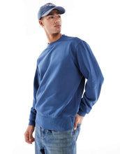 Load image into Gallery viewer, BOSS Orange We_Dye neck logo relaxed fit sweatshirt dark blue