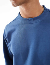 Load image into Gallery viewer, BOSS Orange We_Dye neck logo relaxed fit sweatshirt dark blue