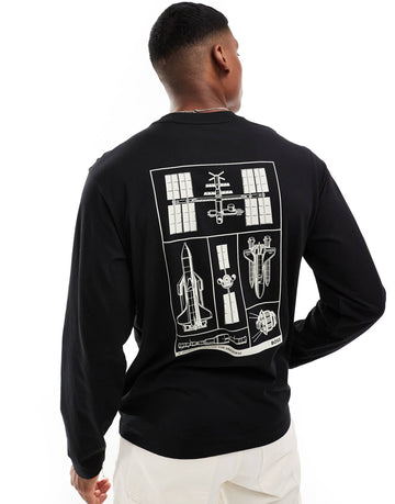 BOSS Orange relaxed fit long sleeve t-shirt black