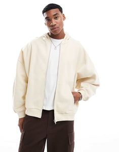 DESIGN extreme oversized hoodie off white