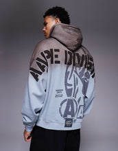 Load image into Gallery viewer, Aape by A Bathing Ape oversized pullover hoodie washed blue