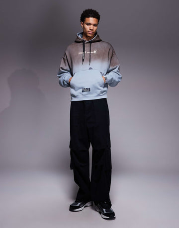 Aape by A Bathing Ape oversized pullover hoodie washed blue