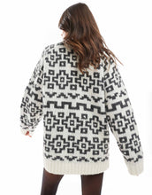 Load image into Gallery viewer, DESIGN knitted fairsle coatigan black