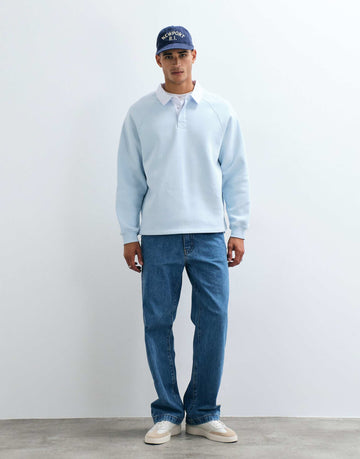 DESIGN relaxed raglan rugby light blue
