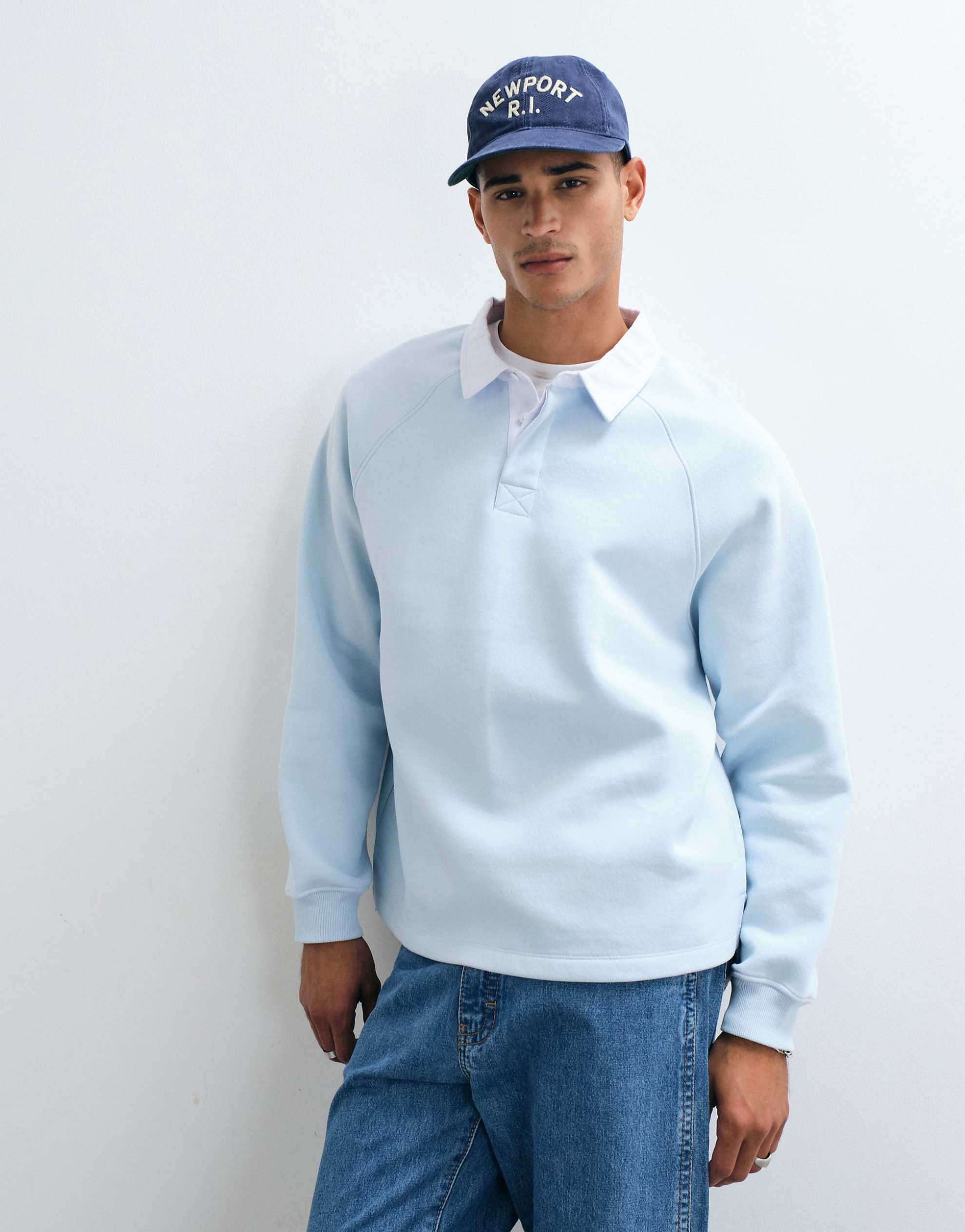 DESIGN relaxed raglan rugby light blue