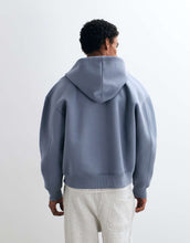 Load image into Gallery viewer, DESIGN oversized boxy hoodie scuba-style fabric blue