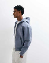 Load image into Gallery viewer, DESIGN oversized boxy hoodie scuba-style fabric blue