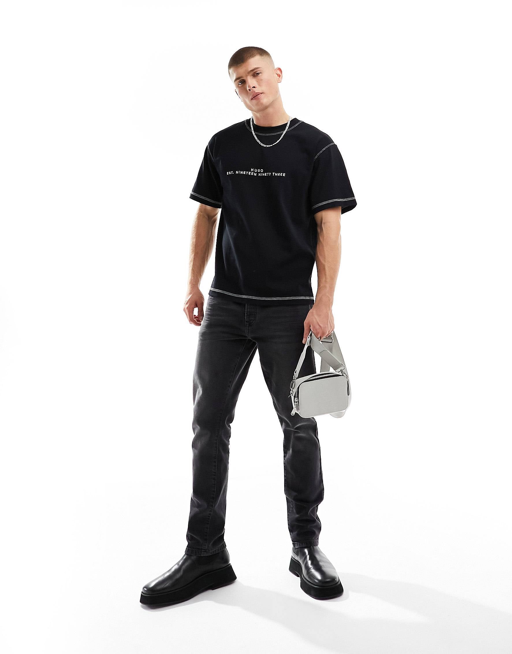 HUGO Dribes relaxed fit t-shirt black