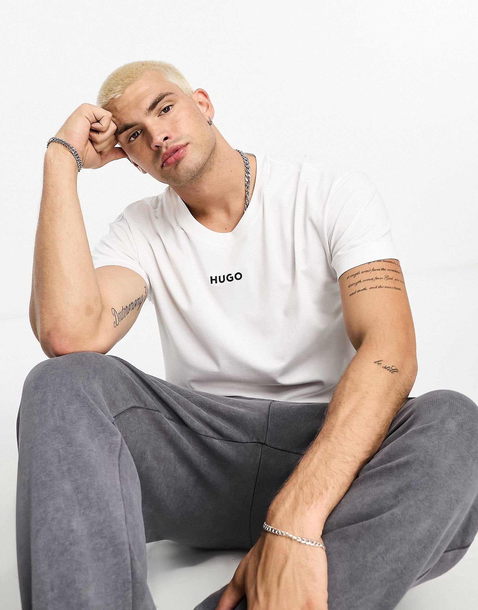 Hugo Bodywear linked t-shirt white