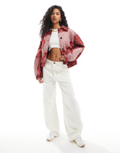 Load image into Gallery viewer, Edited patchwork quilt jacket red cherry