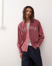 Load image into Gallery viewer, XLARGE shirt embroidered red check