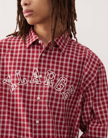 XLARGE shirt embroidered red check