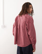 Load image into Gallery viewer, XLARGE shirt embroidered red check