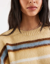 Load image into Gallery viewer, Vero Moda knitted crew neck jumper yellow multi stripe