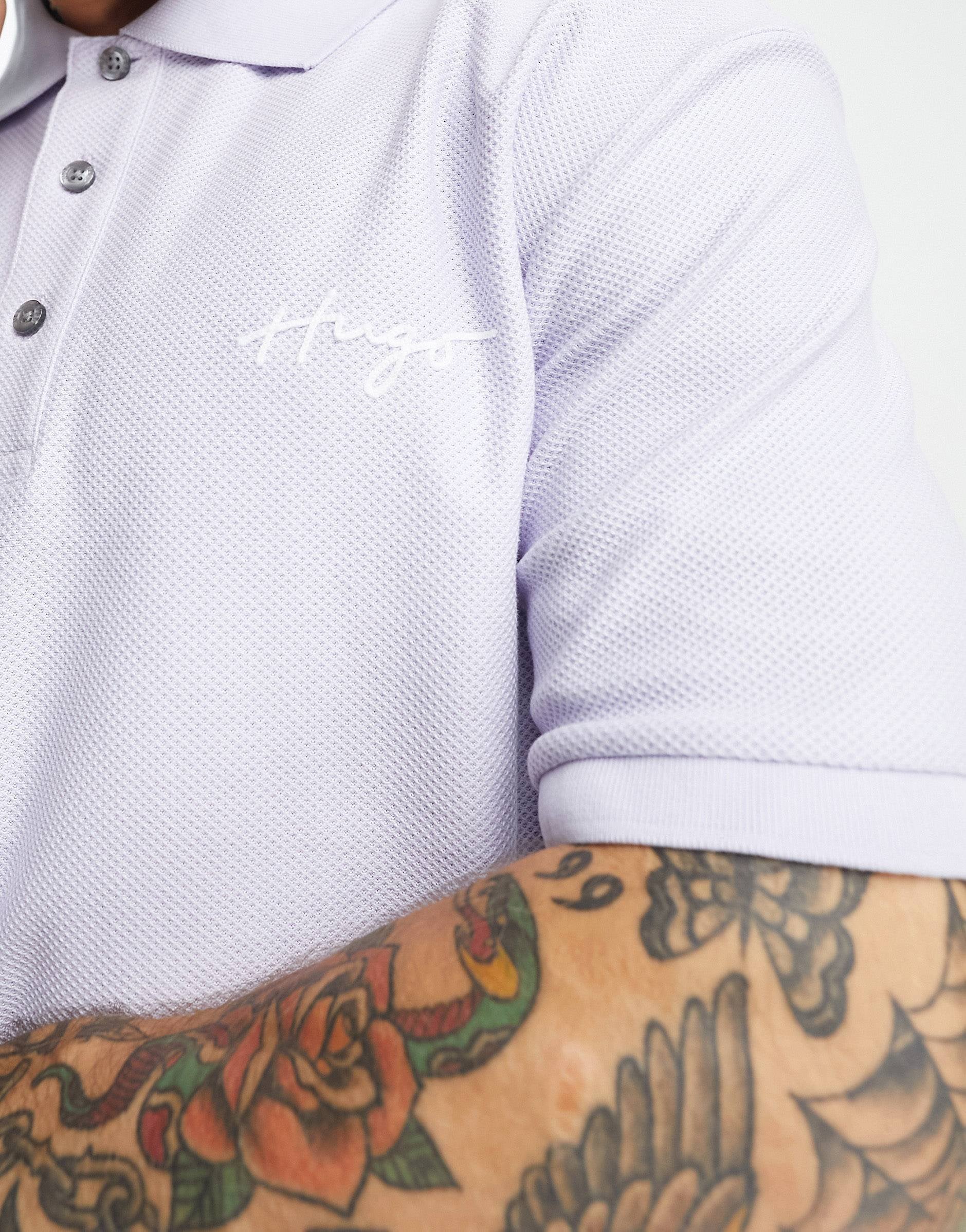 HUGO Daipo polo shirt light purple