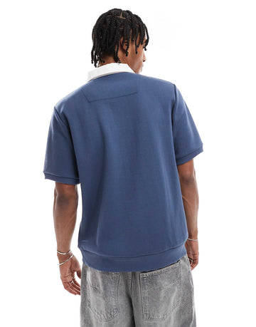 Threadbare cotton blend short sleeve polo top