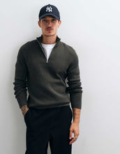 Load image into Gallery viewer, ONLY &amp; SONS cotton rich 1/4 zip knit jumper deep grey