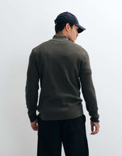 Load image into Gallery viewer, ONLY &amp; SONS cotton rich 1/4 zip knit jumper deep grey