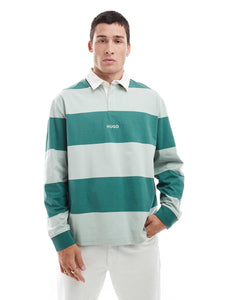 HUGO Blue noresti rugby sweatshirt green