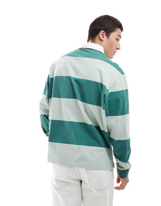 HUGO Blue noresti rugby sweatshirt green