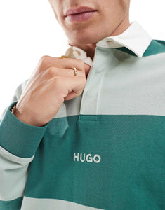 HUGO Blue noresti rugby sweatshirt green