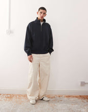 Load image into Gallery viewer, Weekday boxy oversized sweatshirt navy