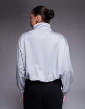 Load image into Gallery viewer, HUGO BLUE Dales logo full zip track jacket silver