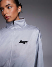 Load image into Gallery viewer, HUGO BLUE Dales logo full zip track jacket silver
