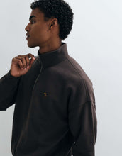 Load image into Gallery viewer, Abercrombie &amp; Fitch icon oversized 1/4 zip sweatshirt brown