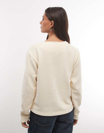 adidas Originals chenille cardigan vanilla
