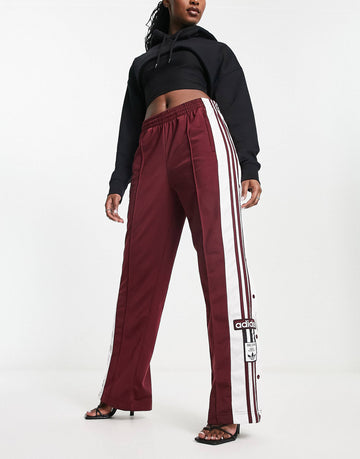 adidas Originals adibreak popper track pants burgundy