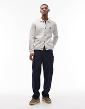 Load image into Gallery viewer, Tommy Jeans chest logo button up knitted collared cardigan white