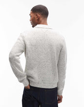 Load image into Gallery viewer, Tommy Jeans chest logo button up knitted collared cardigan white