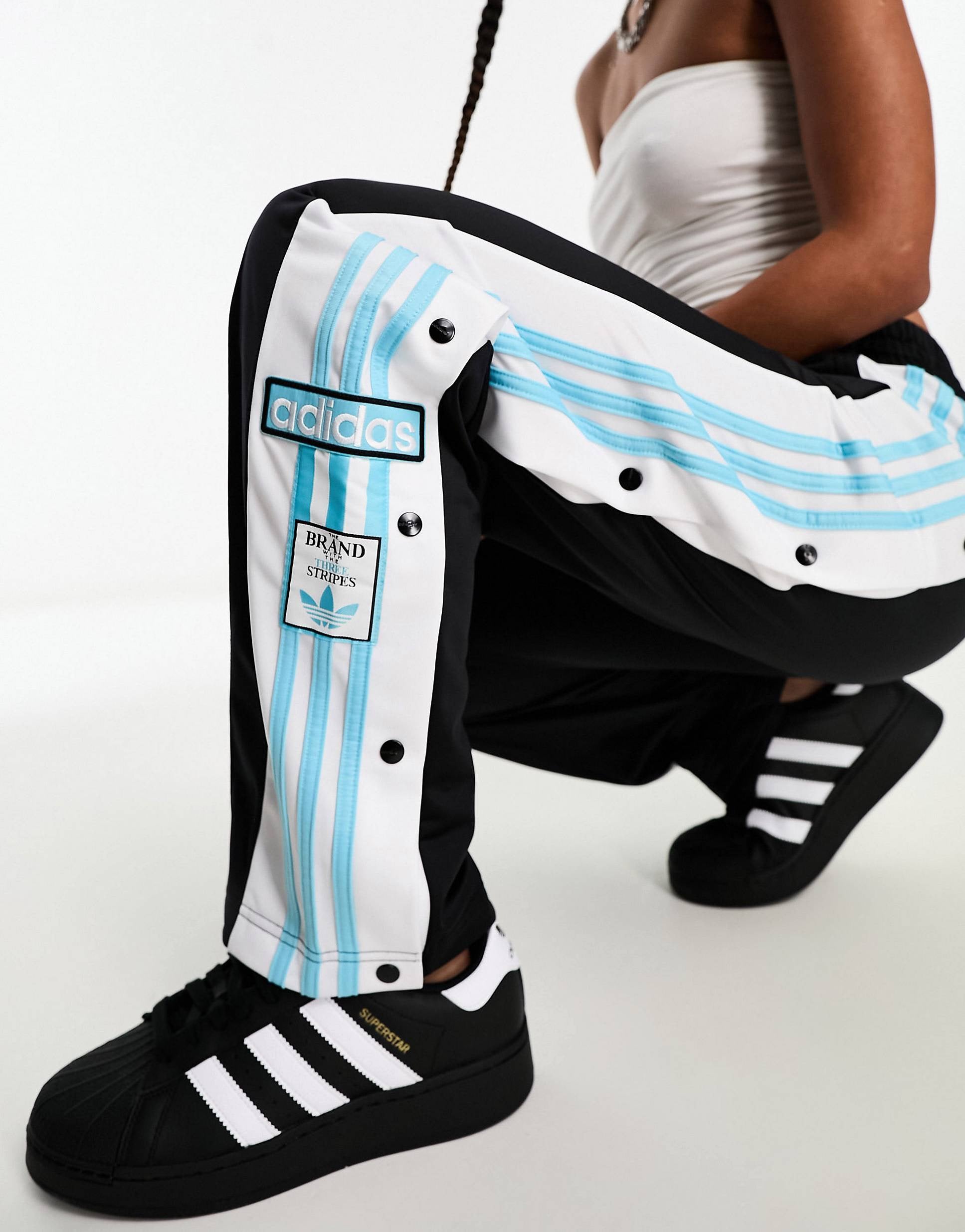adidas Originals adibreak trousers black blue