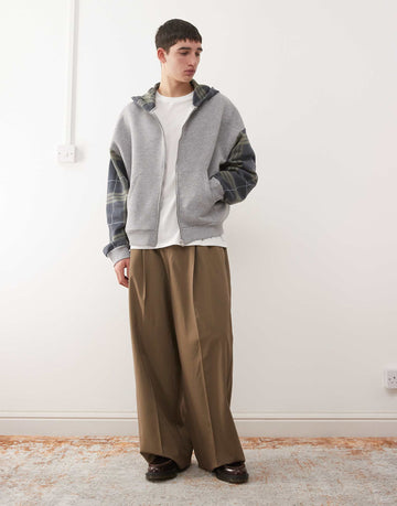 COLLUSION Boxy hoodie grey