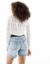 Load image into Gallery viewer, HUGO RED logo knitted jumper white