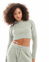 Load image into Gallery viewer, Nike Phoenix Boucle crop top jogger light green