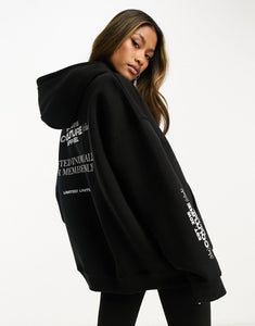 The Couture Club co-ord oversized hoodie black